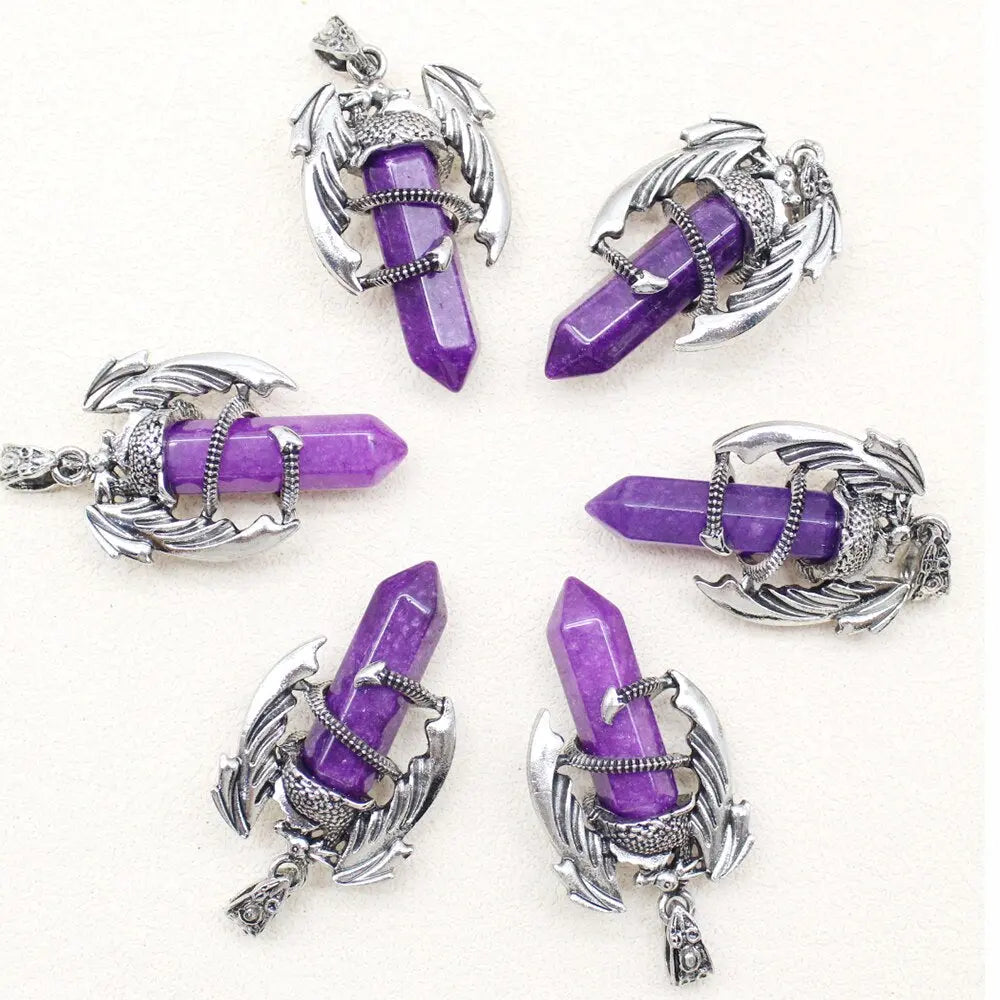Pendentif Charoïte Naturelle AAAAA 46x32mm - Pierre Violette Cristal Argent Sterling Pour Hommes Femmes