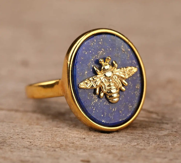 Bague En Lapis Lazuli Bleu Taille 50 - Pierre Naturelle, Occasion En Très Bon état