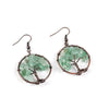 Boucles d'Oreilles Pendantes Aventurine Verte