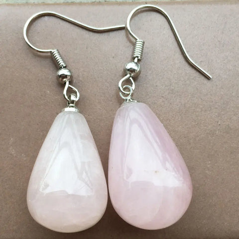 Boucles d'Oreilles Perles Cristal Rose | Ma Pierre Naturelle