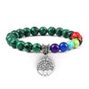 Bracelet Arbre de Vie Argent Malachite