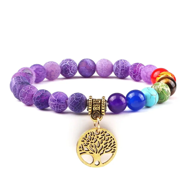 Bracelet Or Violet Arbre de Vie