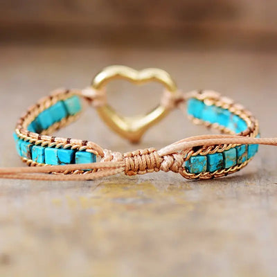 Bracelet Coeur Turquoise