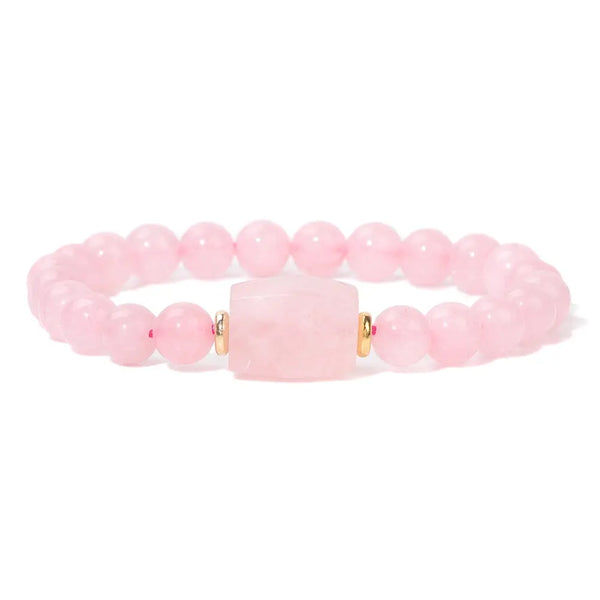 Bracelet Extensible En Quartz Transparent – Sans Fermoir, Style Cristal Naturel
