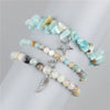 Bracelets Pendentif Plume Etoile Lune Amazonite