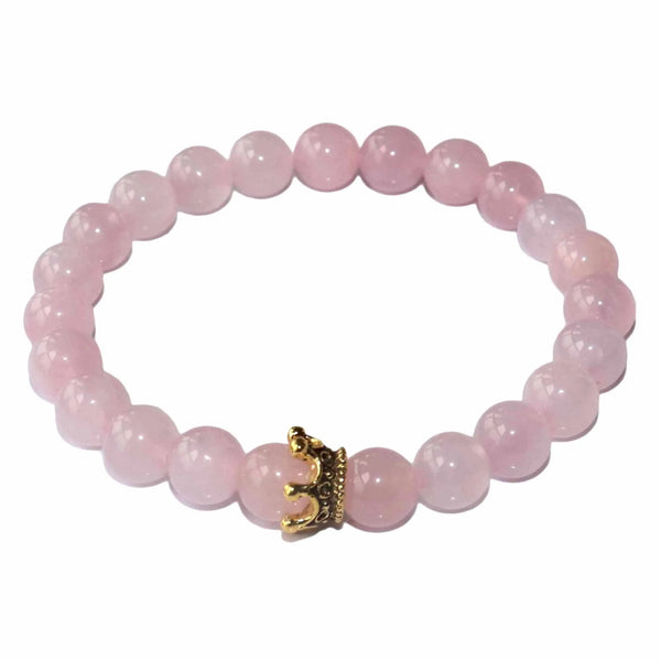 Bracelets de perles de pierre naturelle de quartz rose