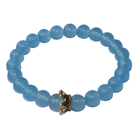 Bracelets de perles de pierre naturelle jade bleu lac | Ma Pierre Naturelle