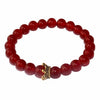 Bracelets de perles en pierre naturelle d'agate rouge