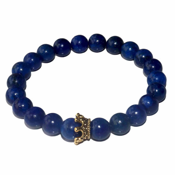 Bracelets de perles en pierre naturelle de lapis-lazuli