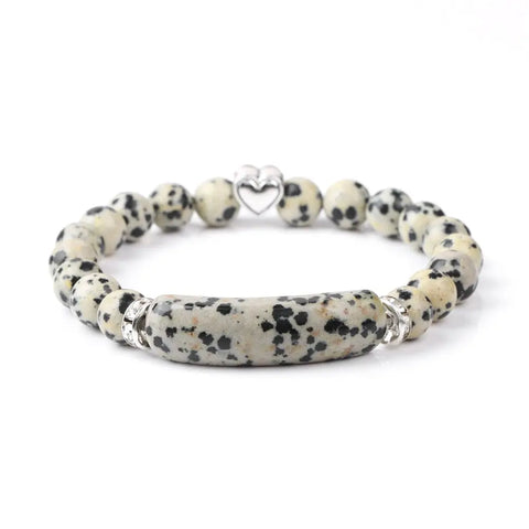 Bracelets en forme de rectangle dalmatien | Ma Pierre Naturelle
