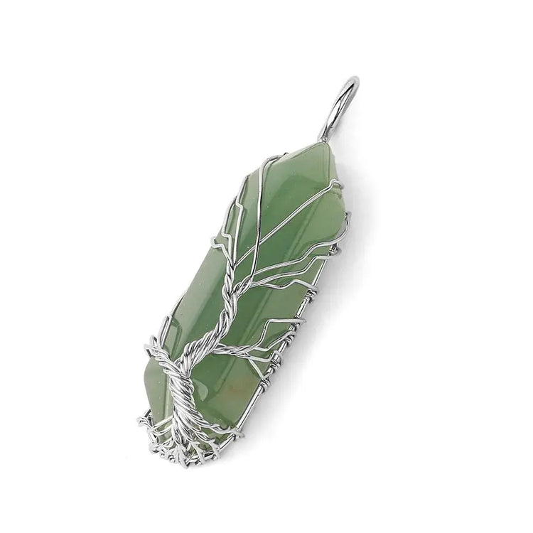 Collier cordon Aventurine verte Pierre pendentif pierre ovale percée Collier cordon Aventurine verte Pierre pendentif pierre ovale percée