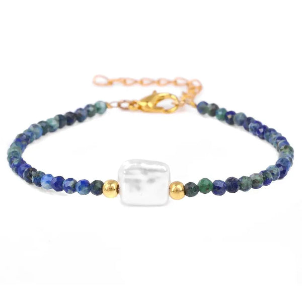Bracelet de perles de pierre Phénix Lapis Lazuli