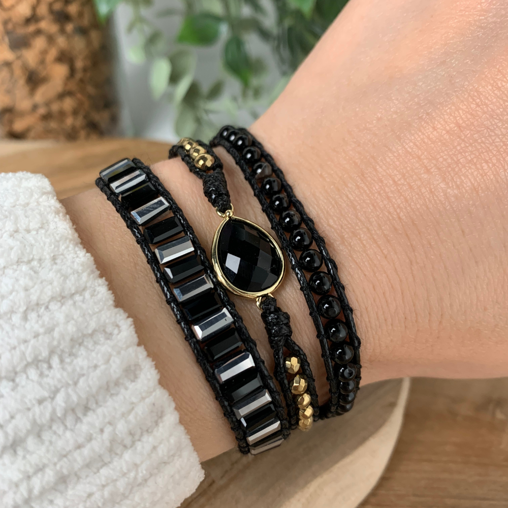 Bracelet Ethnique En Pierres Naturelles De Thaïlande – Nacre Multicolore – Style Artisanat