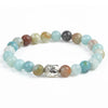 Bracelet simple bouddha en amazonite