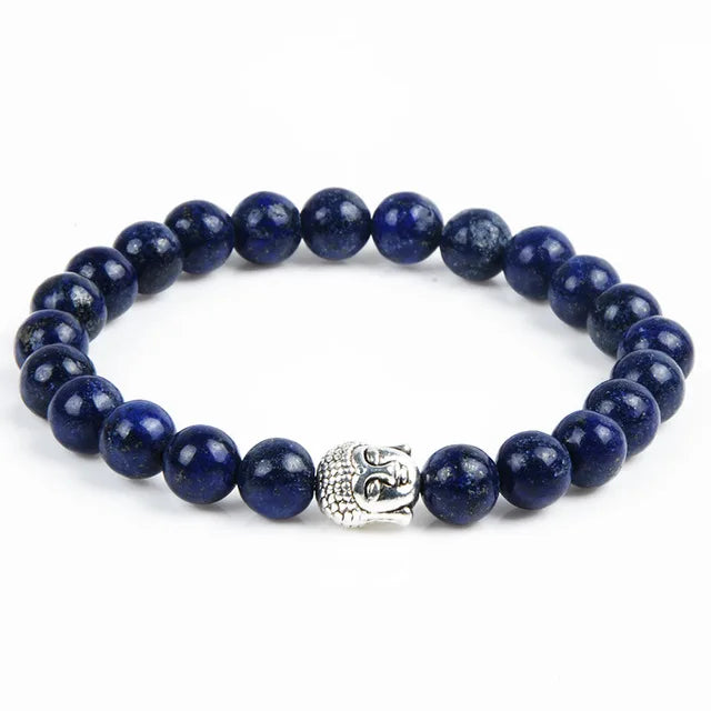 Bracelet simple bouddha en lapis lazuli