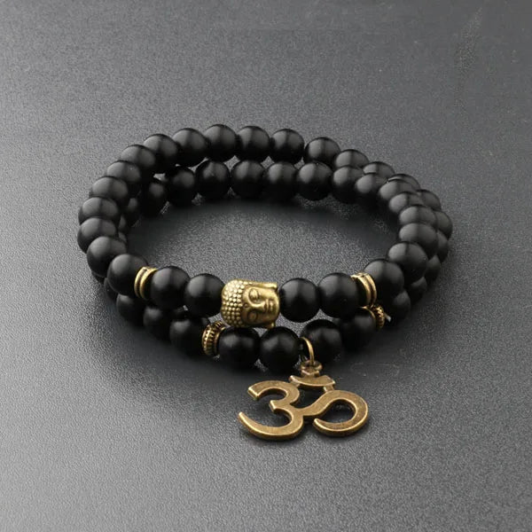 Bracelet Bouddha en Perles d'agate