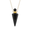 Collier Or Bouteille de Parfum Pierre Obsidienne