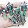 Pendentif dragon en pierre naturelle aventurine