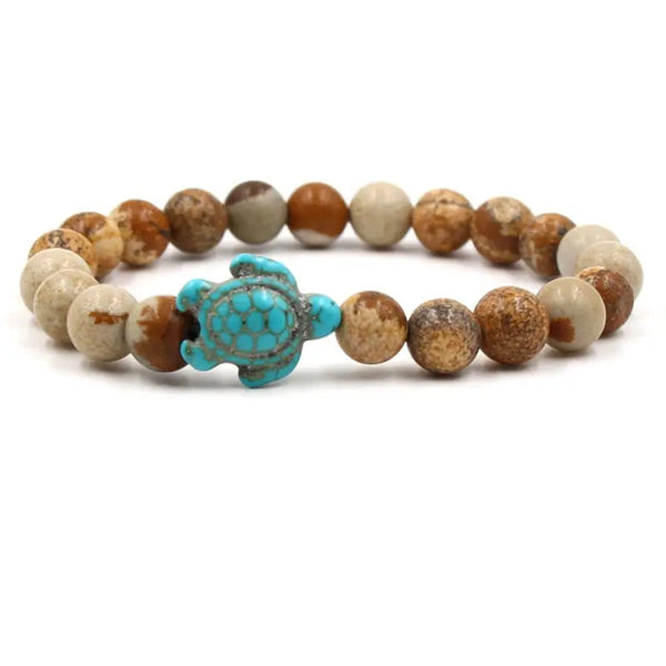 Bracelet Jaspe Tortue Pierre Perles