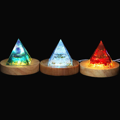 Pyramide Orgonite Cristal de Roche