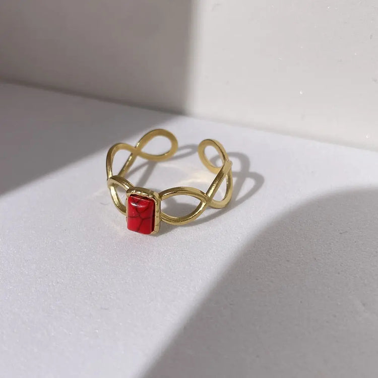 Bague Jaspe Rouge Chic