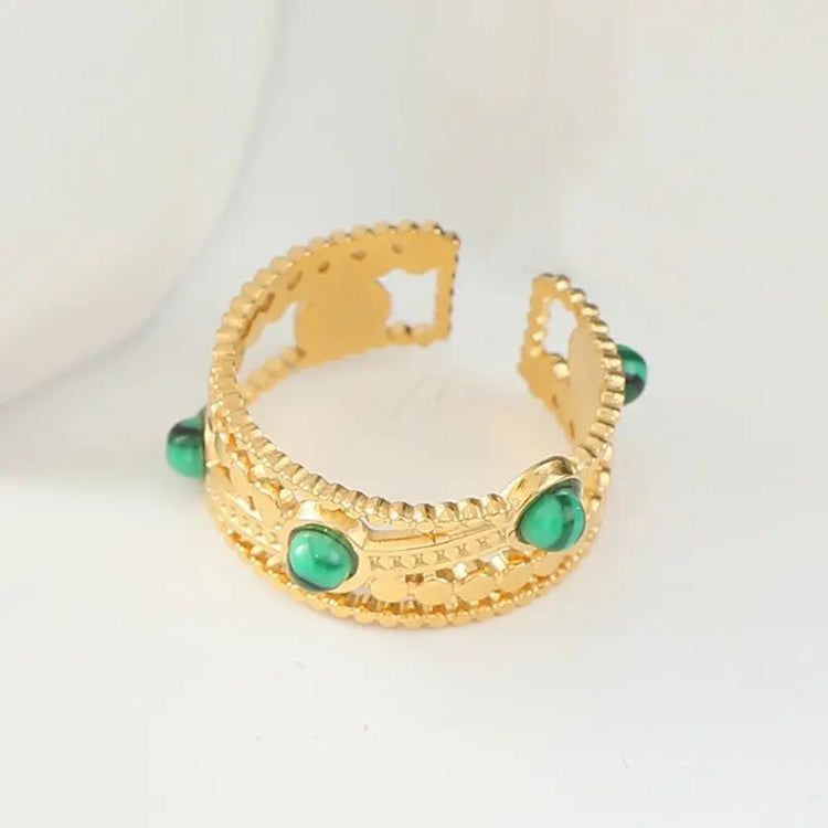 Bague Malachite Chic Couronne