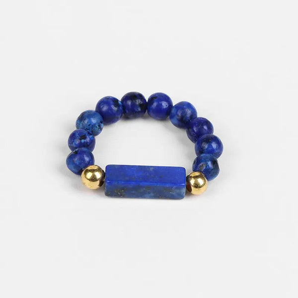 Bague Perles Lapis Lazuli