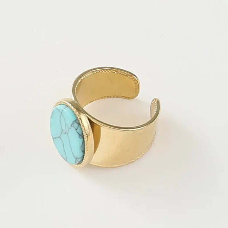 Bague Pierre Naturelle Turquoise Chic