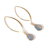 Boucles d'Oreilles Pierre Naturelle Cristal de Roche