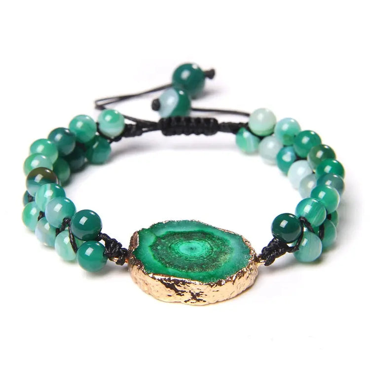 Bracelet Géode Pierre Naturelle Malachite