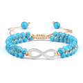 Bracelet Infini Turquoise Argenté
