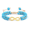Bracelet Infini Turquoise Argenté