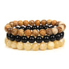 Bracelet Perles Jaspe / Onyx / Topaze