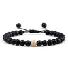 Bracelet Perles Onyx / Pierre de Lune