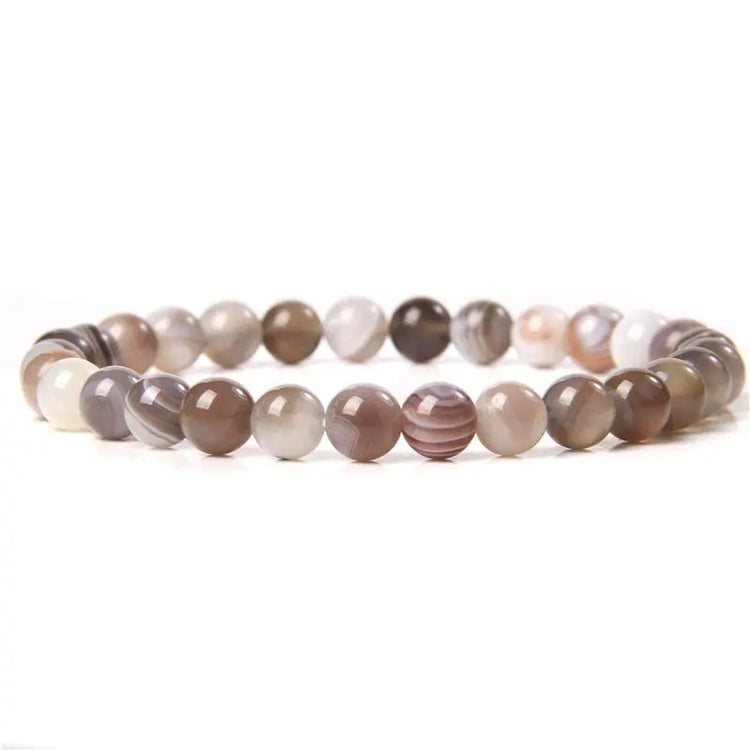 Bracelet Perles Agate Rose