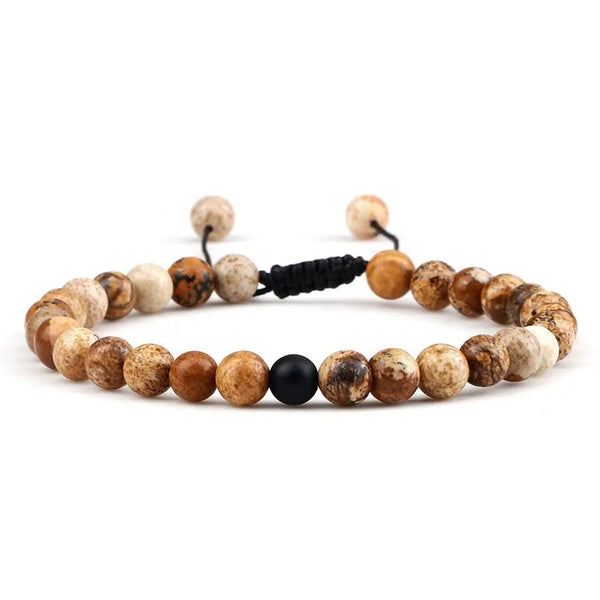 Bracelet Perles Bronzite Cordon