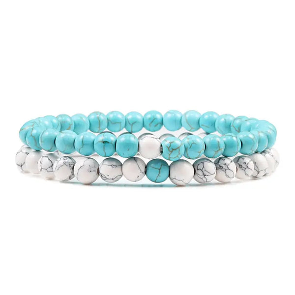 Bracelets Perles Howlite / Turquoise