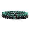 Bracelets Perles Onyx / Malachite