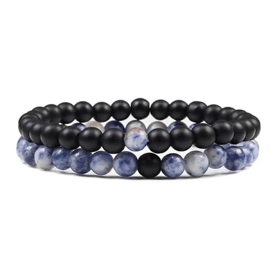 Bracelets Perles Sodalite / Onyx