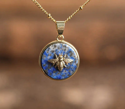 Collier Lapis Lazuli Abeille