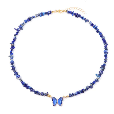 Collier Lapis Lazuli Papillon